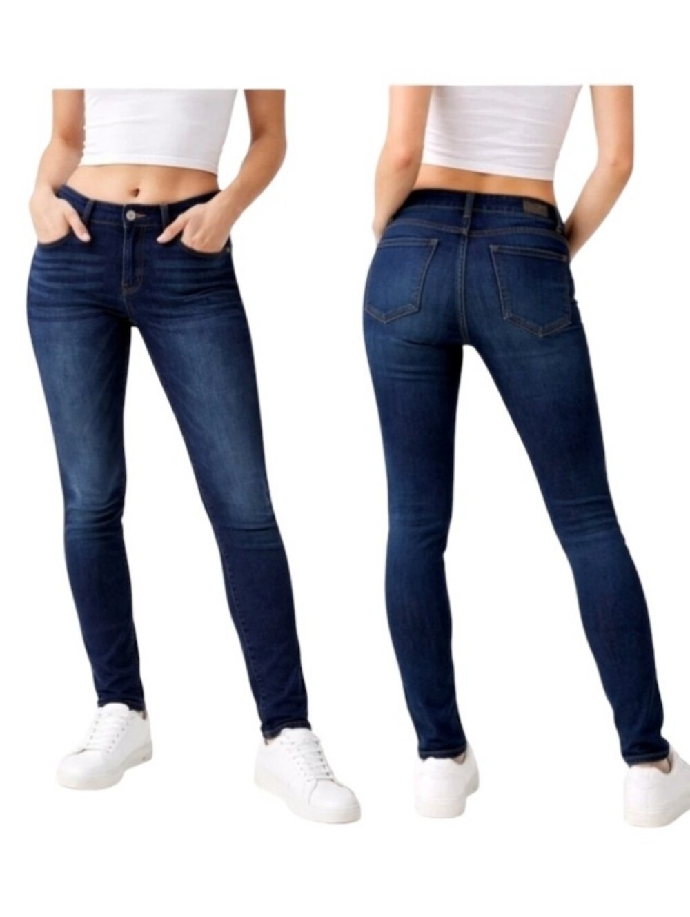 NWT Kut From The Kloth High-Rise Dark Blue Toothpick Skinny Jeans Womens Size 8